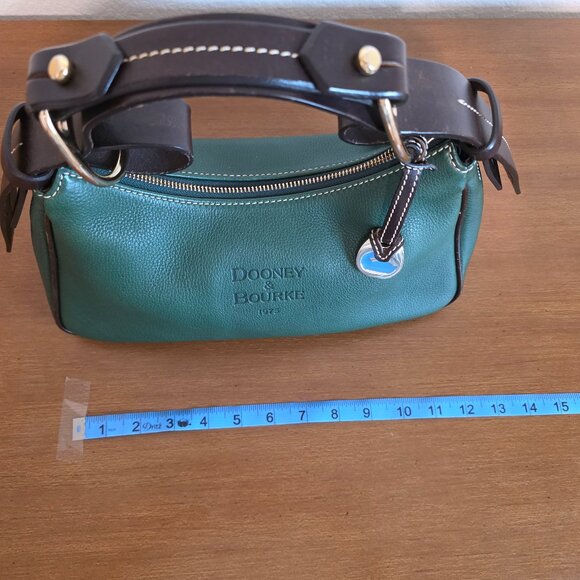 Dooney & Bourke Pebbled Leather Shoulder Bag Forest Green Medium | Classic 1975 - Picture 11 of 11